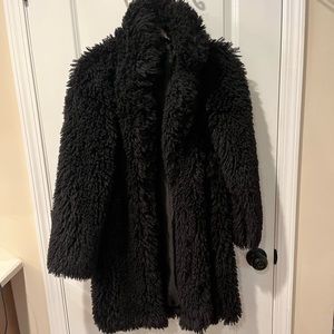 Faux fur oversized winter coat